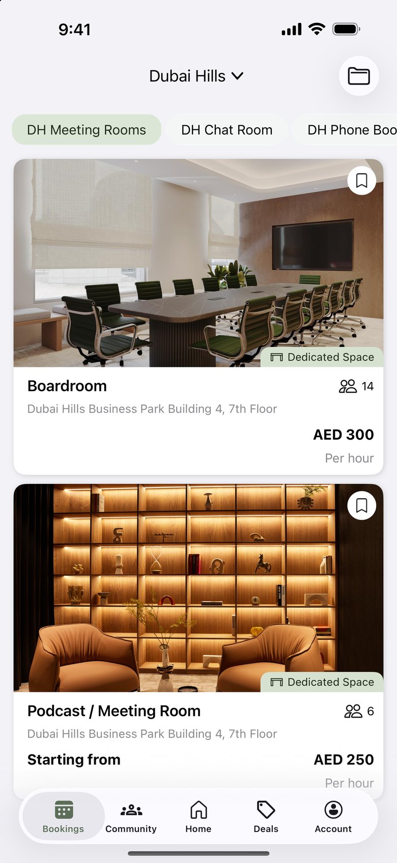 New design: Bookings screen